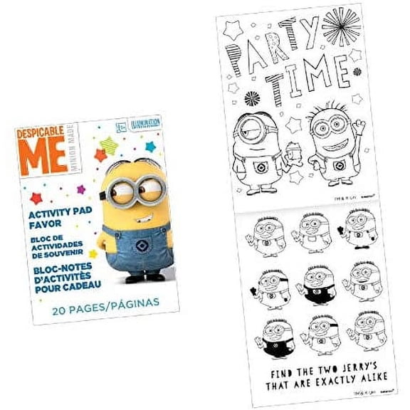 Despicable Me Birthday Party Favor Mini Activity Pad