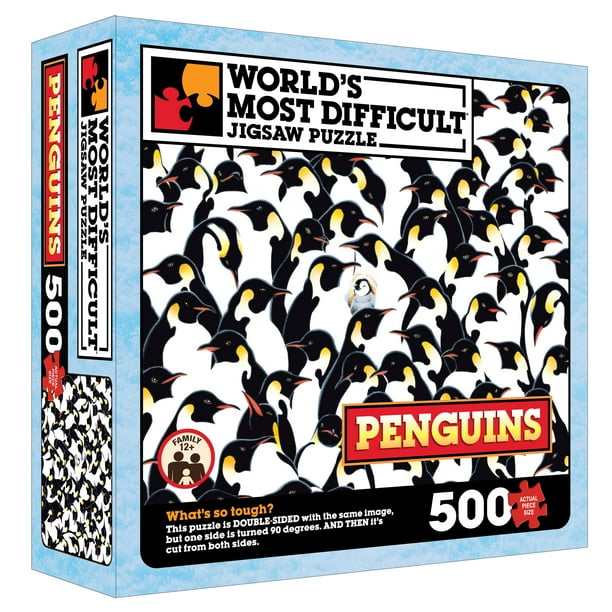 Tdc Games World S Most Difficult Jigsaw Puzzle Penguins 500 Pieces Double Sided With One Side Turned 90 Degrees 15 Inches When Assembled Walmart Com Walmart Com
