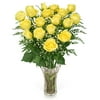 Yellow Sunshine Long Stemmed Roses