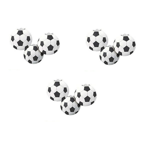 Masteelf 6 Pcs Soccer Paper Fan Decor Kids Paper Lantern Lantern for Kids Room Child 6pcs