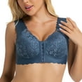 thumbnail image 5 of Ohufall Front Closure Bras for Womens Bras Front Snaps Seniors Snap Front Bra Older Women Wireless Comfort Full Coverage Everyday Bras, 36C/D-48C/D, 5 of 8