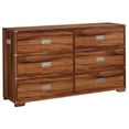 thumbnail image 1 of Pemberly Row Commode en Bois d'Ingénierie Transitionnelle à 6 Tiroirs en Brun, 1 of 10