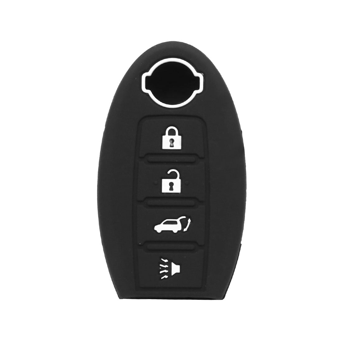 Car Key Shell Silicone Key Protector Case Cover 2 Button for Nissan Black