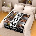 thumbnail image 3 of Mothers Day Personalized Gifts, Custom Photos Blanket Mom Gifts from Daughter Son Customized Picture Blanket, Mother's Day Christmas Birthday Best Gift for Mom Grandma Wife 3 Photos Blankets, 3 of 5
