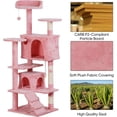 thumbnail image 5 of LINJH 54 in Cat Tree Tower for Indoor Cats Multi-Level Cat Condo Cat Bed Furniture with Scratching Post Kittens Activity Center (Pink), 5 of 11