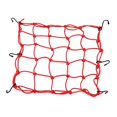 thumbnail image 4 of Redes de carga pequeñas para equipaje de motocicleta de 40 cm x 40 cm con ganchos metálicos y elásticos resistentes. Rojo, 4 of 9