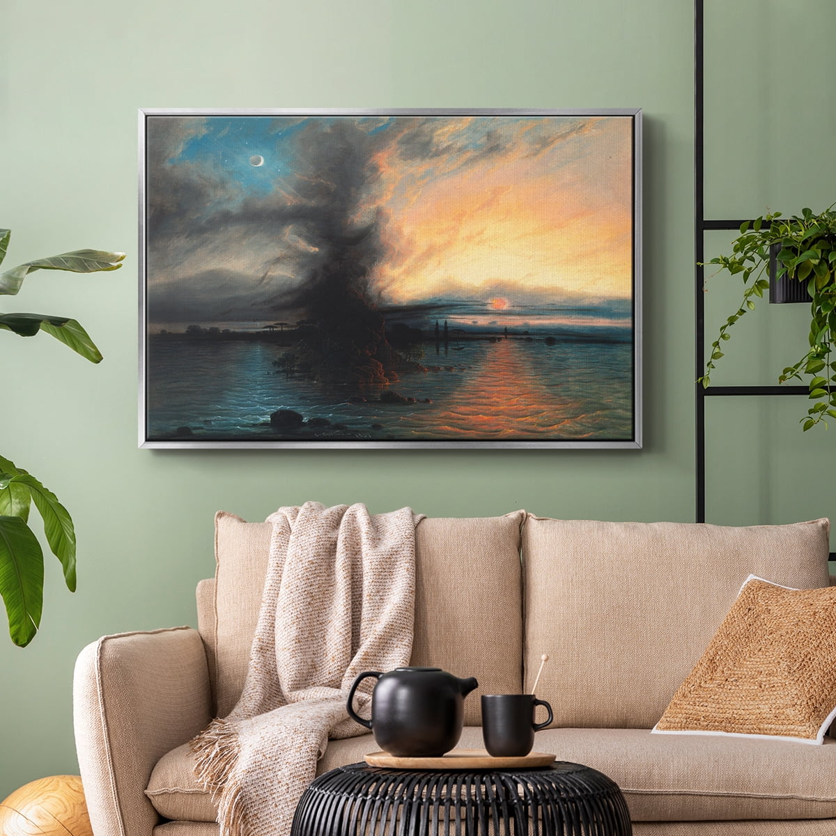 Vintage Landscape-CX By Wexford Home Framed in Silver Wood Gallery Wrapped Canvas 17 in. x 25 in.