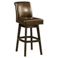 thumbnail image 2 of Impacterra Pastel Furniture LV-219-30-FB-867 Lake Village Swivel Barstool, 30-Inch, Feher Black and Brown Leather, 2 of 2