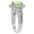 thumbnail image 3 of 10K White Gold Diamond Natural Peridot Engagement Ring Oval 10x8mm, size 8, 3 of 3