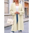 thumbnail image 4 of Women's Open Front Long Cardigan Chunky Knit Jacket Oversized Coatigan Coat, 4 of 6