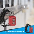 thumbnail image 4 of Uxcell Combination Lock, 4 Digit Waterproof Locker Lock with Steel Cable for Gym Luggage Home Sports Hasp Storage Peach, 4 of 7