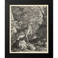 thumbnail image 2 of Ridinger 12x14 Black Modern Framed Museum Art Print Titled - Woodland Deer VII, 2 of 5