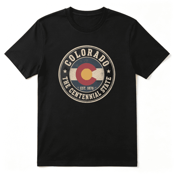 Colorado The Centennial State Cool Graphic Tee For Men And Women, State Pride Holiday Gift Cotton Short Sleeves T-Shirt