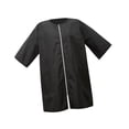 thumbnail image 4 of Delantal de uniforme de barbero, bata de peluquero canino, ligero, con cierre de cremallera Negro, 4 of 8