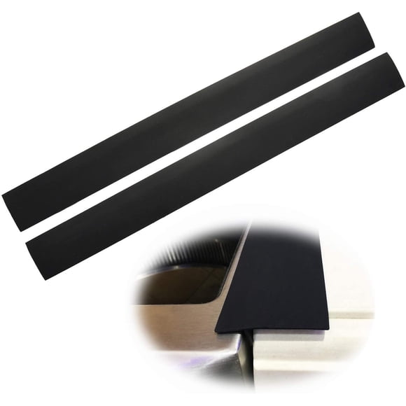 Cubierta/relleno de silicona para encimera de estufa de Kindga, 25 pulgadas de largo, sellado de derrames entre electrodomésticos de cocina, lavadora y estufa, juego de 2 (negro)