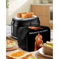 thumbnail image 4 of Funny Chicken Toaster Cover 2 Slice, Small Kitchen Appliance Covers, Welcome To OUR Place Modern Retro Toaster Oven Cover with Loop, Bread Machine Cover Polyester Dust Cover Protection, 4 of 4