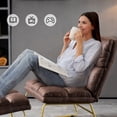 thumbnail image 6 of Mcombo Accent Chair with Ottoman, Club Chair with Golden Metal Legs, for Living Room 4013 (Brown), 6 of 9