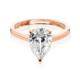 thumbnail image 2 of Kobelli 14k Gold Pauline Pear Solitaire Ring GH/VS, 2 of 5