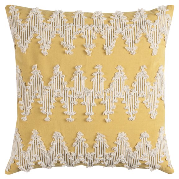 Rizzy Home Transitional Chevron Pillow Cover With Yellow COVT11173NTGL2020