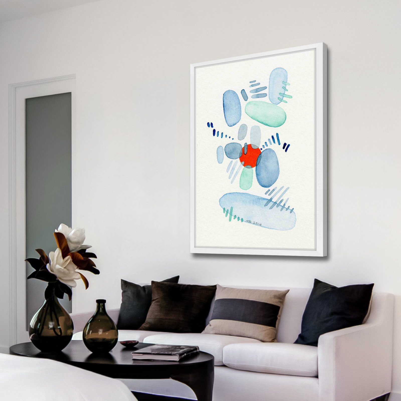 Marmont Hill "Red Dot" by Nikki Galapon Framed Painting Print