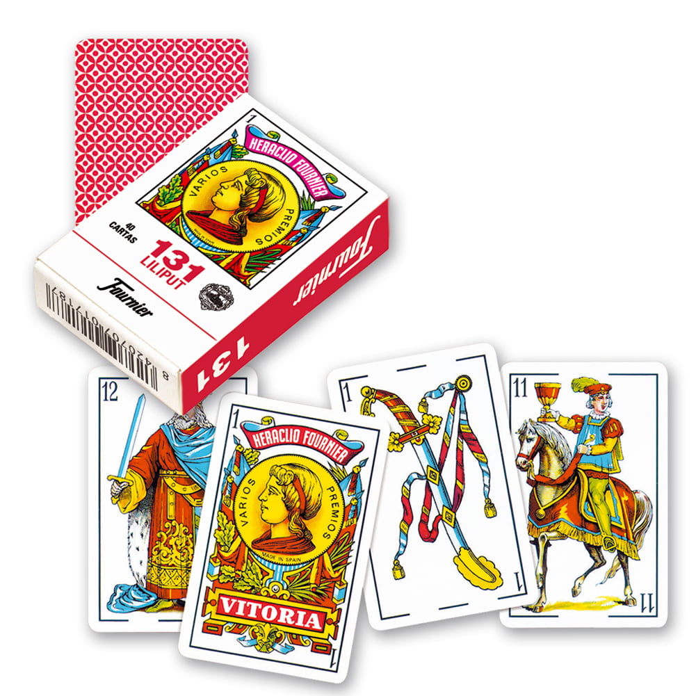 Mini 131 Liliput Deck 40 Spanish Playing Cards Mignon Tuck Case Baraja Española 