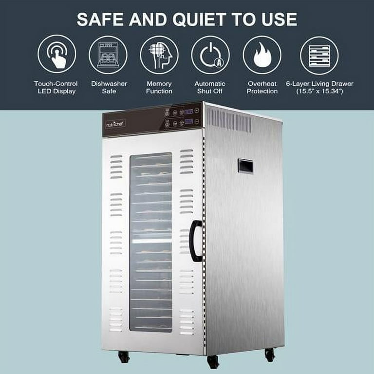 NutriChef Electric Countertop Food Dehydrator Machine - 600-Watt Premium  Multi-Tier Meat Beef Jerky Maker - AliExpress
