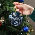 thumbnail image 7 of DAMAI Blue Snowman Winter Ornament, Round Blue Style Ornament Xmas Keepsake for Christmas Tree Winter Holiday Xmas Gift for Women Men Xmas Hanging Ornament (), 7 of 7