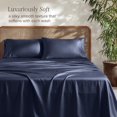 thumbnail image 3 of Bare Home Bamboo Sheet Set - Made from Rayon Fibers - Deep Pockets - 3 Piece - Twin XL, Midnight Blue, 3 of 9