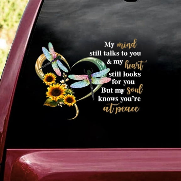 DIQADILA Dragonfly Car Decal Vinyl Memorial Sticker