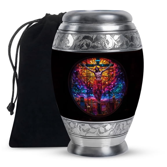 KARYLIZ Jesus Christ Cremation Urns For Human Ashes - Urns For Human Ashes Adult Man - Large Urns For Human Ashes Adult Female & Male, Funeral Urn For Ashes For Women & Man - Urn For Dad 10 Inch