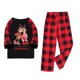 thumbnail image 1 of Conjuntos de pijamas familiares a juego TIMIFIS Pijamas navideños con camiseta de manga larga con ciervo y pantalones a cuadros Ropa de estar por casa para, 1 of 5