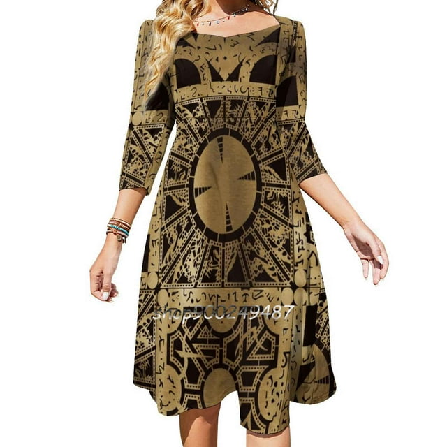 Lament Configuration Spread Sweetheart Knot Flared Dress Fashion Design Large Size Loose Dress Lament Configuration Hellraiser