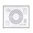 thumbnail image 1 of Generic Non-Slip Silicone Baking Mat with Measurement Marks, 60x50cm, Black, Reusable for BBQ and Pastry Making, 1 of 6