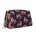 thumbnail image 2 of Rateoe Leopard Print for Travel Makeup Bag,Large Capacity Cosmetic Bags for Women,Waterproof Portable Pouch Open Flat Toiletry Bag Make up Organizer, 2 of 8