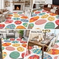 thumbnail image 5 of Large Area Rugs for Living Room Bedroom, Easter Eggs 8'x10' Rug Washable Carpet Runner Indoor Outdoor, Spring Colorful Striped Dots Bow Egg Watercolor Non Slip Floor Mats Rug for Kitchen, Patio, 5 of 8