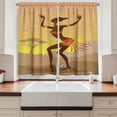 thumbnail image 2 of Ambesonne Afro Kitchen Curtains, Amazon Lady, 55"x45", Brown Cocoa, 2 of 3