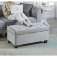 thumbnail image 3 of Charcoal Gray Upholstered Storage Rectangular bench for Entryway Bench,Bedroom End of Bed Bench Foot of Bed Bench Entryway, 3 of 8