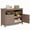 Brown, variant on AwayHome HIPS Outdoor Side Table Storage Cabinet, Modern Weatherproof with Magnetic Doors,Champagne
