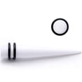 thumbnail image 3 of Body Candy 00G 2Pc Unisex Ear Expanders White Acrylic Straight Taper Ear Stretching Kit Set of 2 10mm, 3 of 3