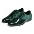 thumbnail image 3 of Zapatos de Smoking para Hombre Bruno Marc de Terciopelo y Charol con Cordones Talla 7.5, 3 of 7