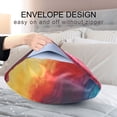 thumbnail image 5 of Ryvnso Satin Pillowcase Orange Blue Tie Dye Pillow Cases Standard Size 26x20in, 5 of 6