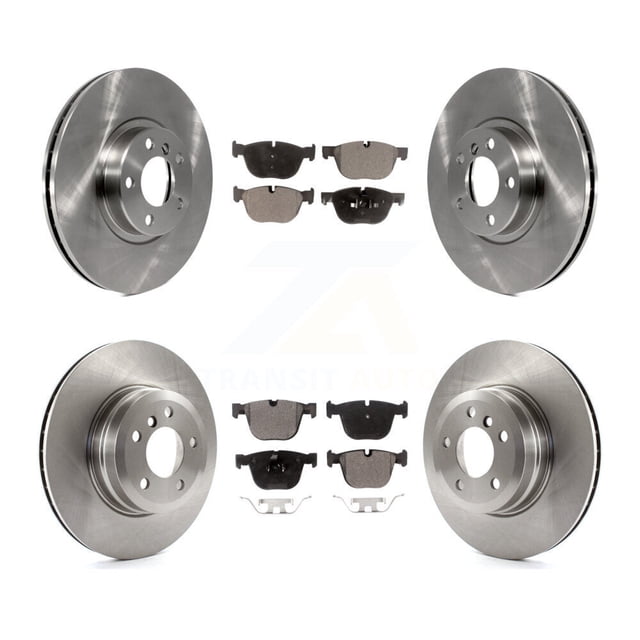 Transit Auto Front Rear Disc Brake Rotors and Semi-Metallic Pads Kit for Car BMW X5 X6 K8F-101315