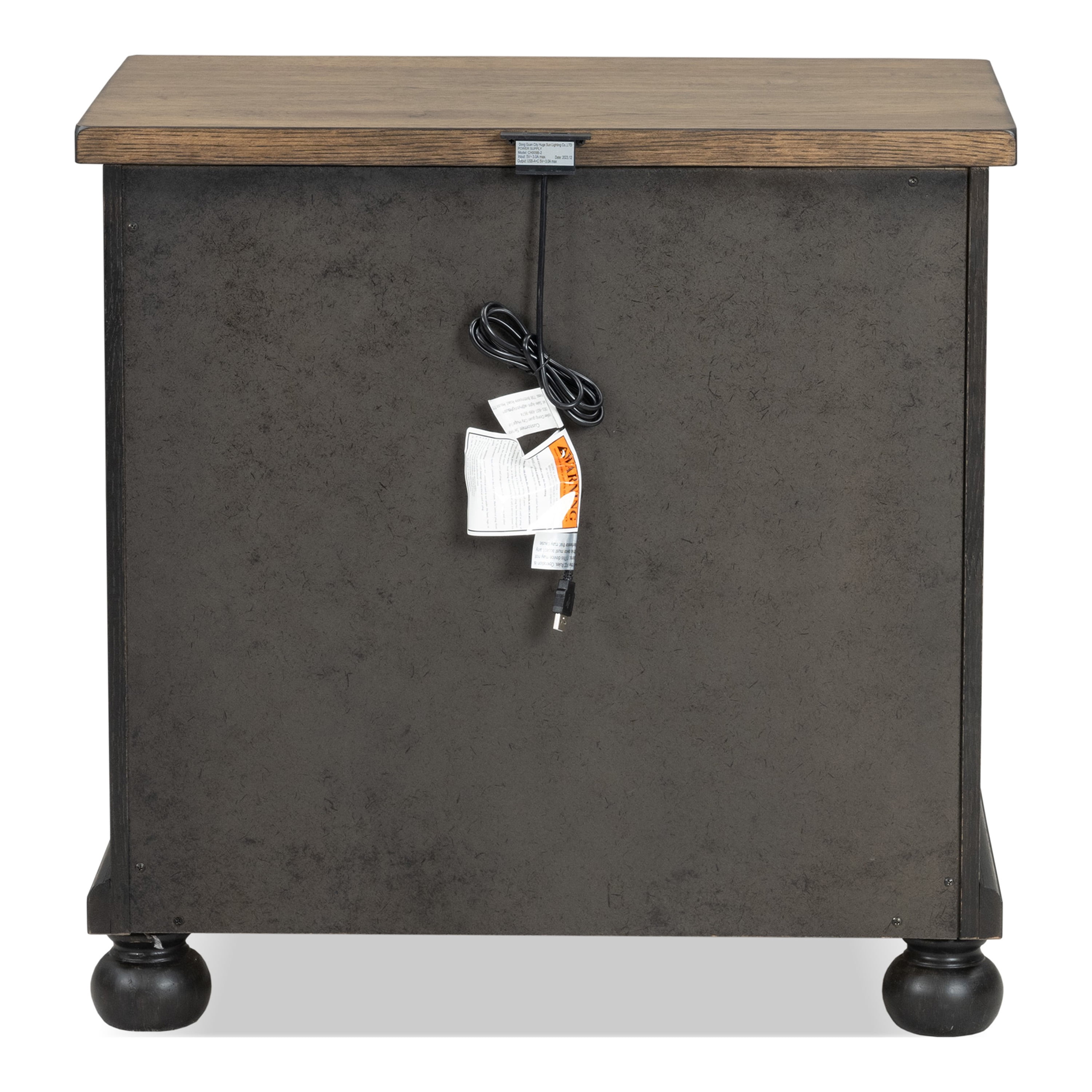 Furniture of America Millers Farmhouse 3-Drawer Adult Nightstand, Black