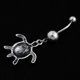 thumbnail image 3 of Aleación Retro forma de tortuga vientre ombligo uñas electrochapa ombligo anillo cuerpo Piering joyería, 3 of 4