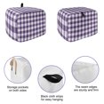 thumbnail image 5 of Toaster Cover 2 Slice, Purple Checkered Dustproof Bakeware Oven Protector with Top Hook, Farmhouse Buffalo Plaid Waterproof Small Kitchen Appliance Toasters Dust Cover, 11"x6"x8", 5 of 9