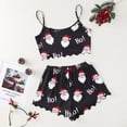 thumbnail image 3 of New Women Christmas Pajama Sets Female Satin Cotton Sleepwear Set Patchwork Colour Ladies Seamless Nightwear V-Neck Home Clothes, 3 of 4