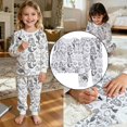 thumbnail image 5 of Angala 2 Piece Outfits For Girls Crew Neck Long Sleeve Cartoon Print Loungewear With Pants Set Girls Fall Season Wear Clothes, 5 of 9
