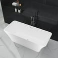 thumbnail image 6 of 67" Freestanding Bathtub, White Acrylic Streamline Stand Alone Soaking Bath Tubs for Adult with Overflow and Drain in Chrome, cUPC Certified, Perfect for Your Bathroom-Trapezoid, 6 of 8