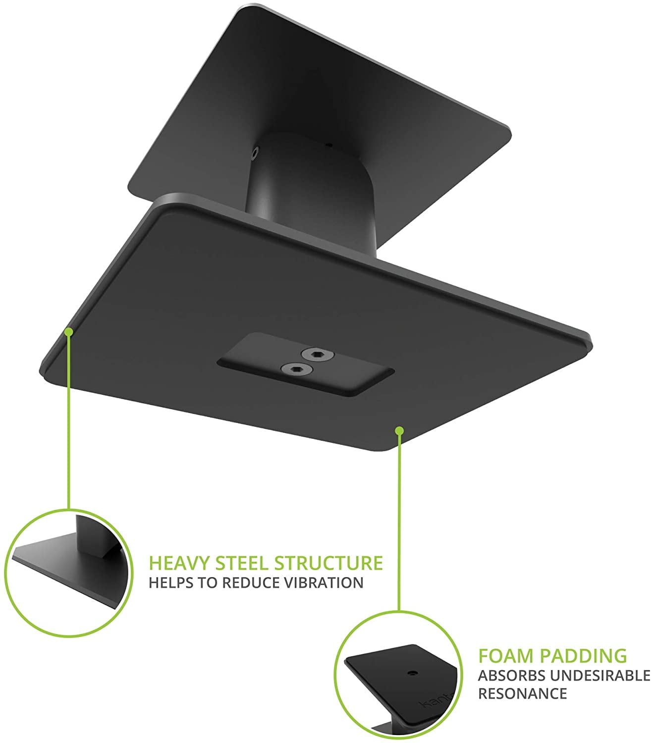 Kanto YU4MW 140W Bookshelf Speakers with Bluetooth - Matte White (Pair) with Kanto SP6HD 6" Fixed-Height Desktop Stands for Bookshelf Speakers - Black (Pair) (2022)