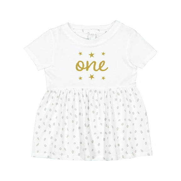 Inktastic 1st Birthday One Gold Girls Baby Dress